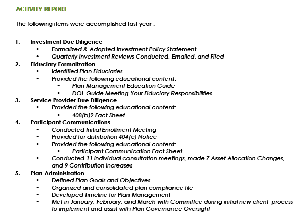 The 1 Hour Annual Retirement Plan Review Meeting