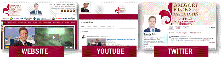 Example of consistent branding Gregory Hicks website