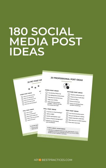 180 Social Media Post Ideas (PDF)