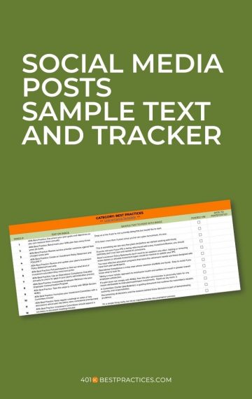 Social Media Posts Sample Text and Tracker (Google Sheets)