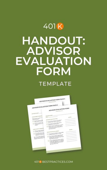 Advisor Evaluation Form Handout (PPT/Canva)