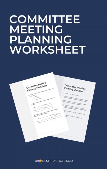 Committee Meeting Planning Worksheet (MS Word/PPT)