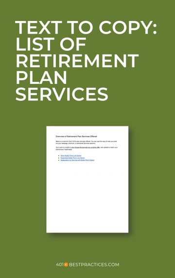 Retirement Services List (Google Doc)