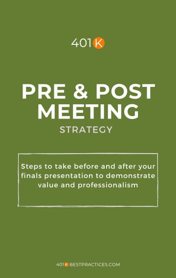 Pre and Post Meeting Strategy (PDF)