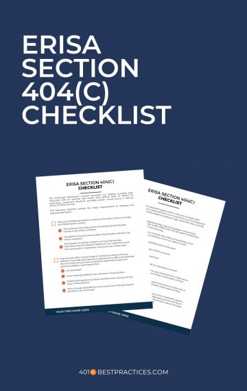 ERISA Section 404(c) Checklist (Canva)