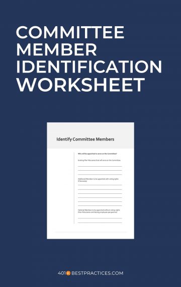 Committee Member Identification Worksheet (MS Word/PPT)