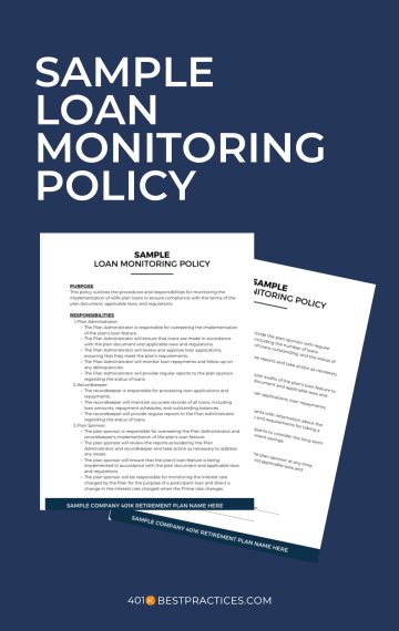 Sample Loan Monitoring Policy Statement (MS Word/Canva)