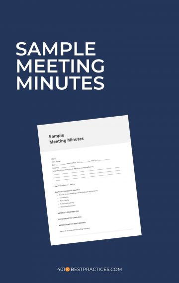 Sample Committee Meeting Minutes (MS Word/Canva/PPT)