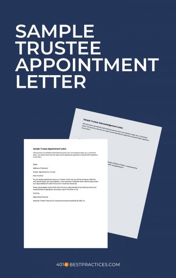 Sample Trustee Appointment Letter (MS Word)