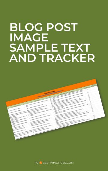 Blog Post Image Sample Text and Tracker (Google Sheets)