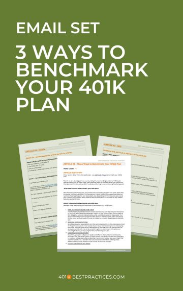 Drip Email Set – Three Ways to Benchmark Your 401(k) Plan (MS Word)