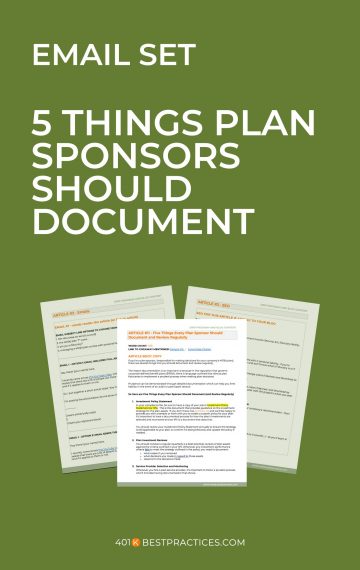 Drip Email Set – 5 Things Every Plan Sponsor Should Document (MS Word)