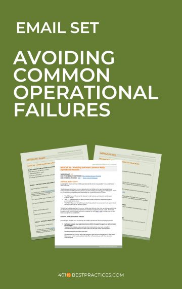 Drip Email Set – Avoiding the Most Common 401(k) Operational Failures (MS Word)