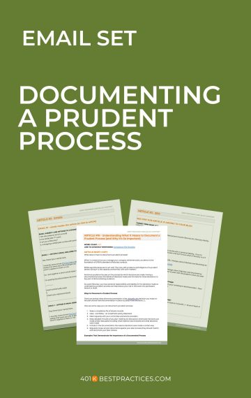 Drip Email Set – Understanding What it Means to Document a Prudent Process (MS Word)