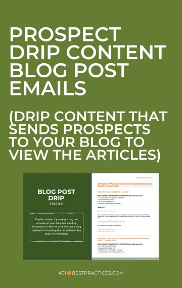 Drip Content Emails for 12 Blog Posts