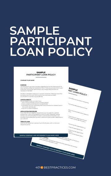 Sample Participant Loan Policy (MS Word/Canva)